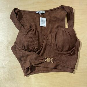 Story On Brown Women's Crop Top Medium (MS)